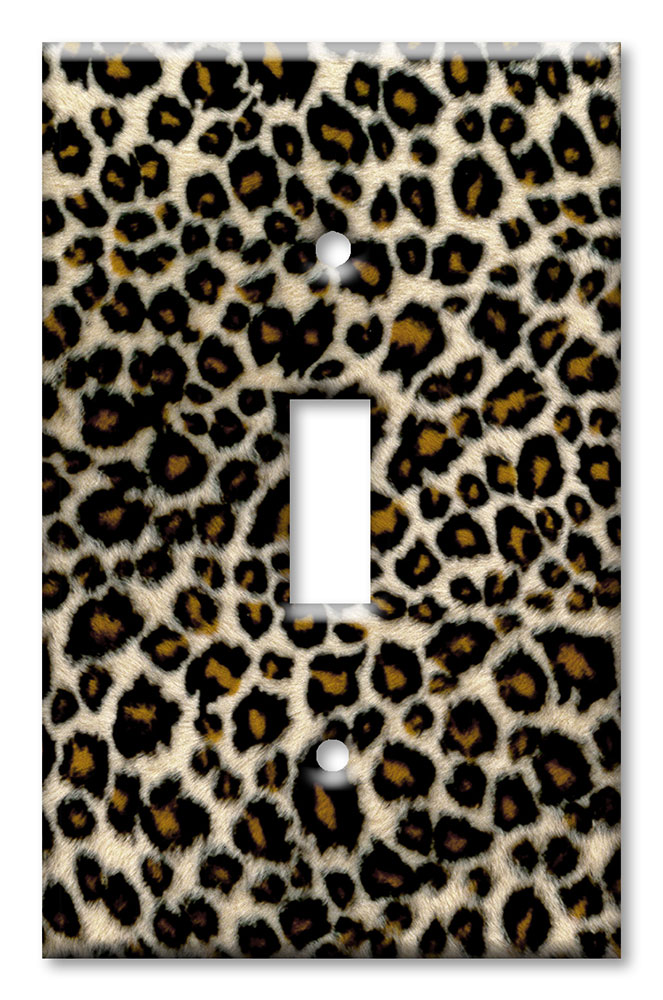 Art Plates - Decorative OVERSIZED Switch Plate - Outlet Cover - Small Leopard Spots