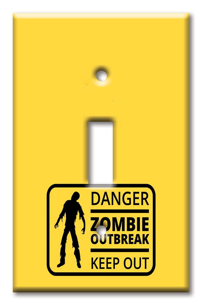 Art Plates - Decorative OVERSIZED Wall Plates & Outlet Covers - Danger Zombie