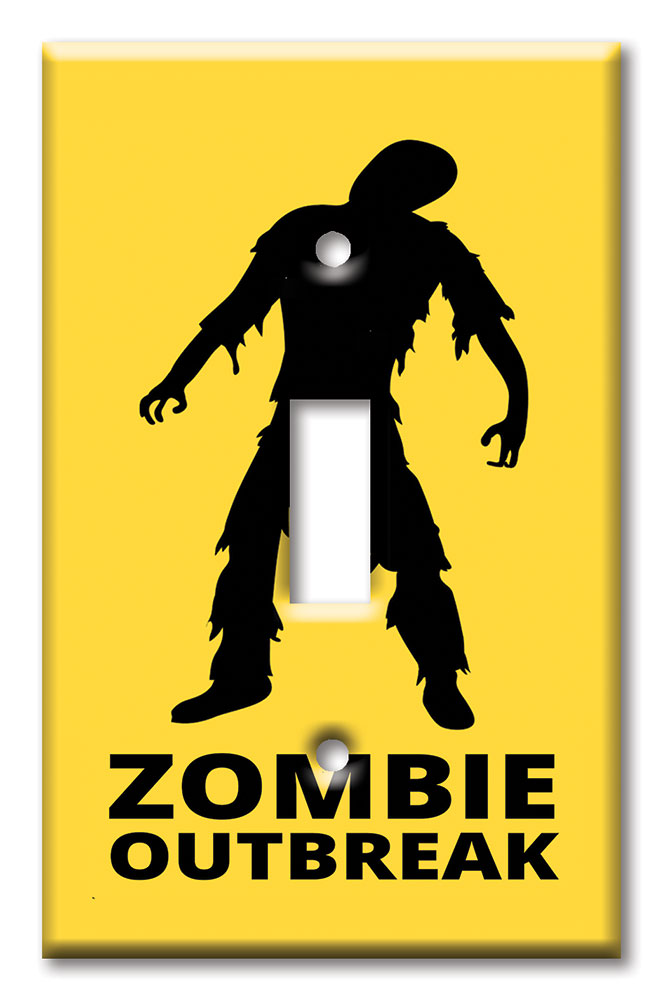 Art Plates - Decorative OVERSIZED Switch Plate - Outlet Cover - Zombie Outbreak