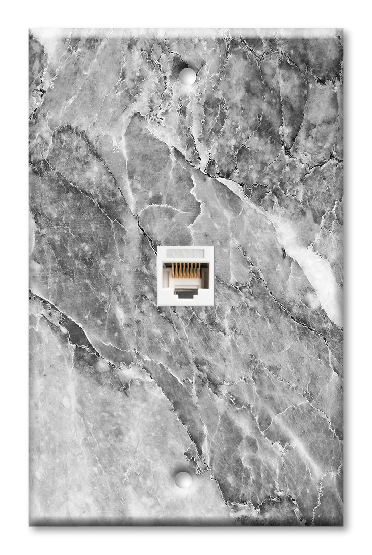 Grey and White Marble - Granite Print - #8779