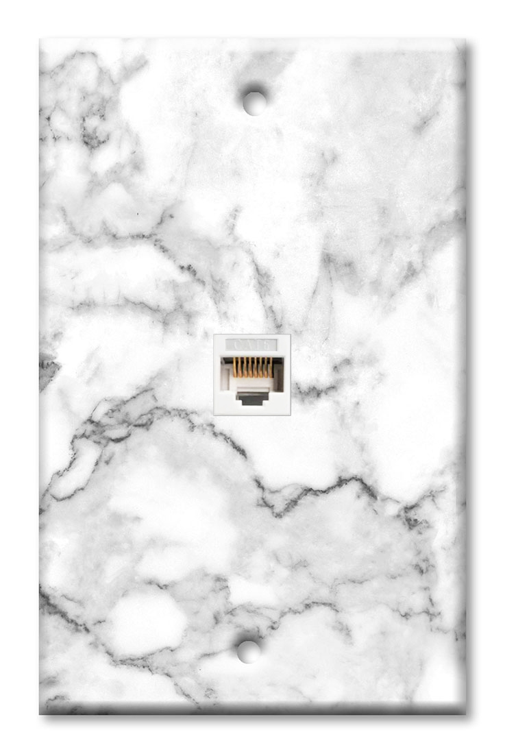 White and Grey Marble - Granite Print - #8781