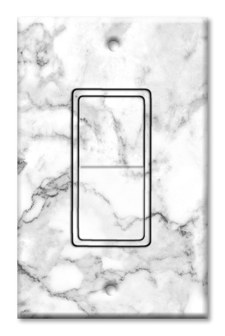 White and Grey Marble - Granite Print - #8781