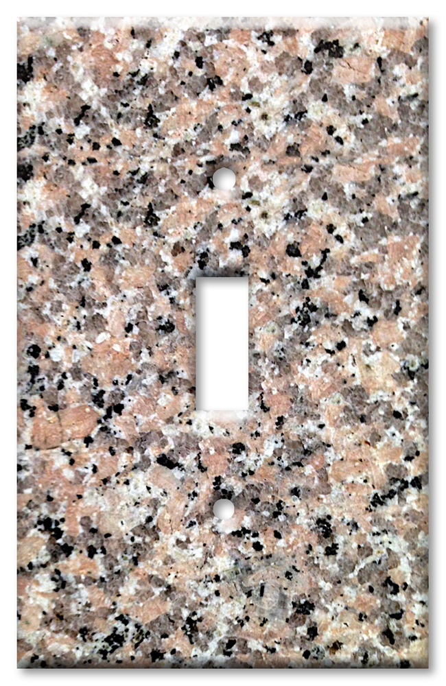 Art Plates - Decorative OVERSIZED Wall Plates & Outlet Covers - Brown Granite Print