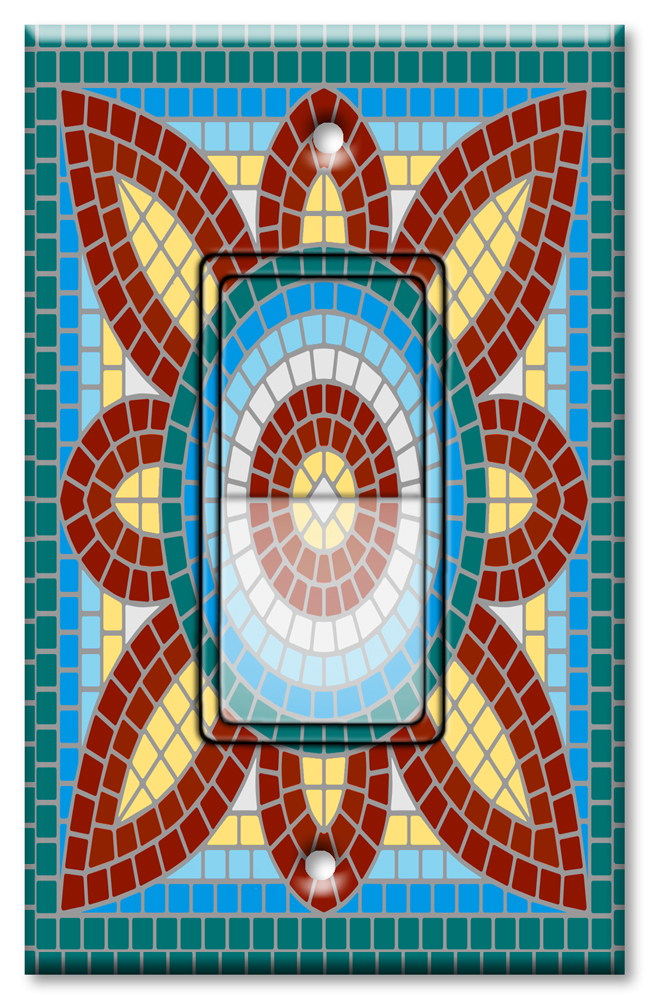 Green Spanish Mosaic Tile Print - #8795
