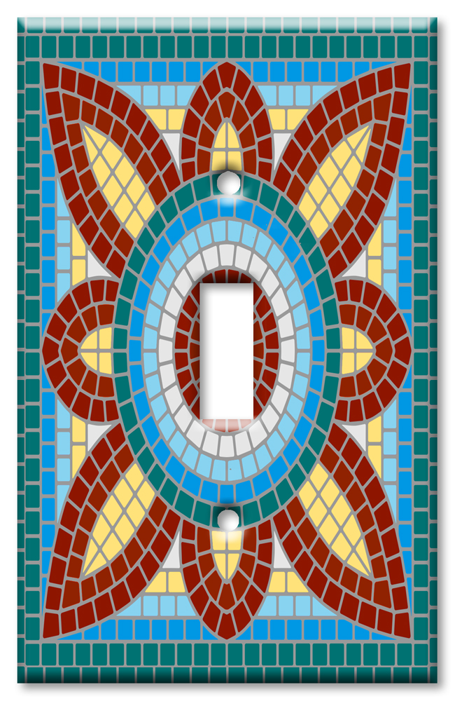 Green Spanish Mosaic Tile Print - #8795