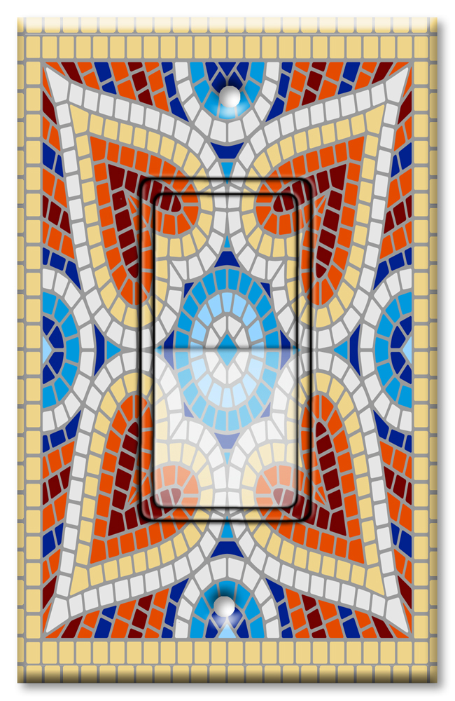 Yellow Spanish Mosaic Tile Print - #8797