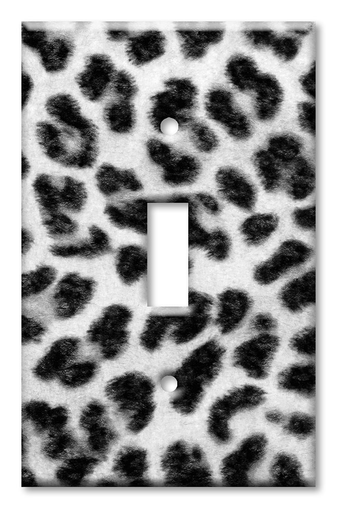 Art Plates - Decorative OVERSIZED Switch Plate - Outlet Cover - Snow Leopard