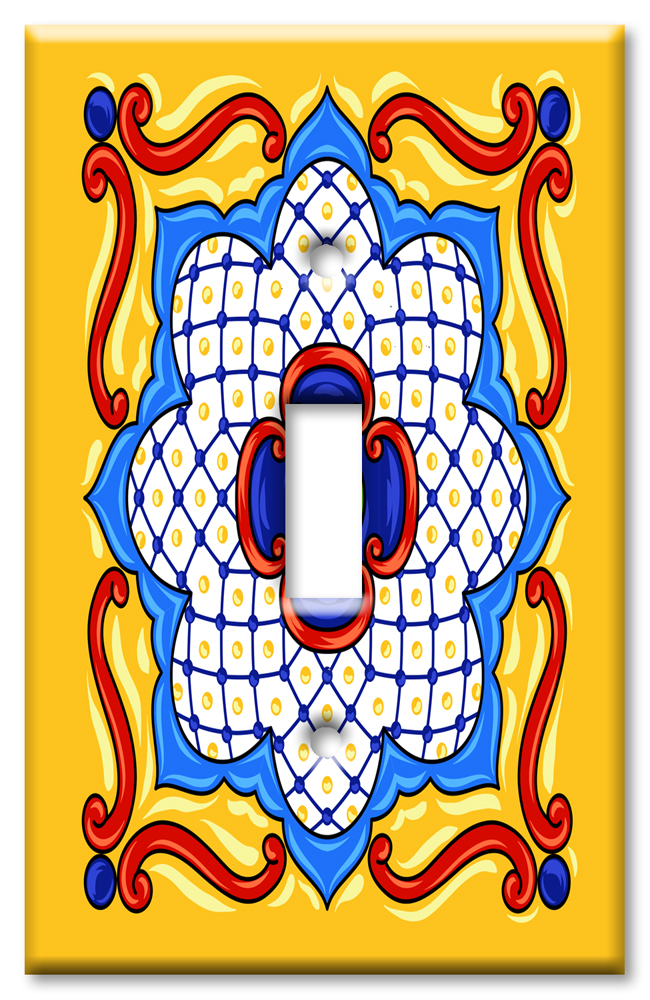 Yellow Mexican Talavera Tile Print - #8801