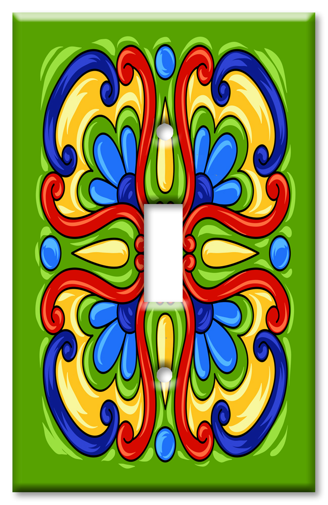 Green Mexican Talavera Tile Print - #8803