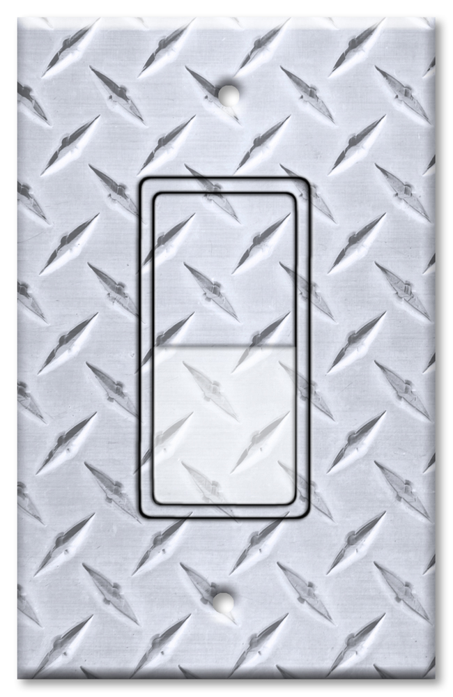 Silver Diamond Plate Print - #8810