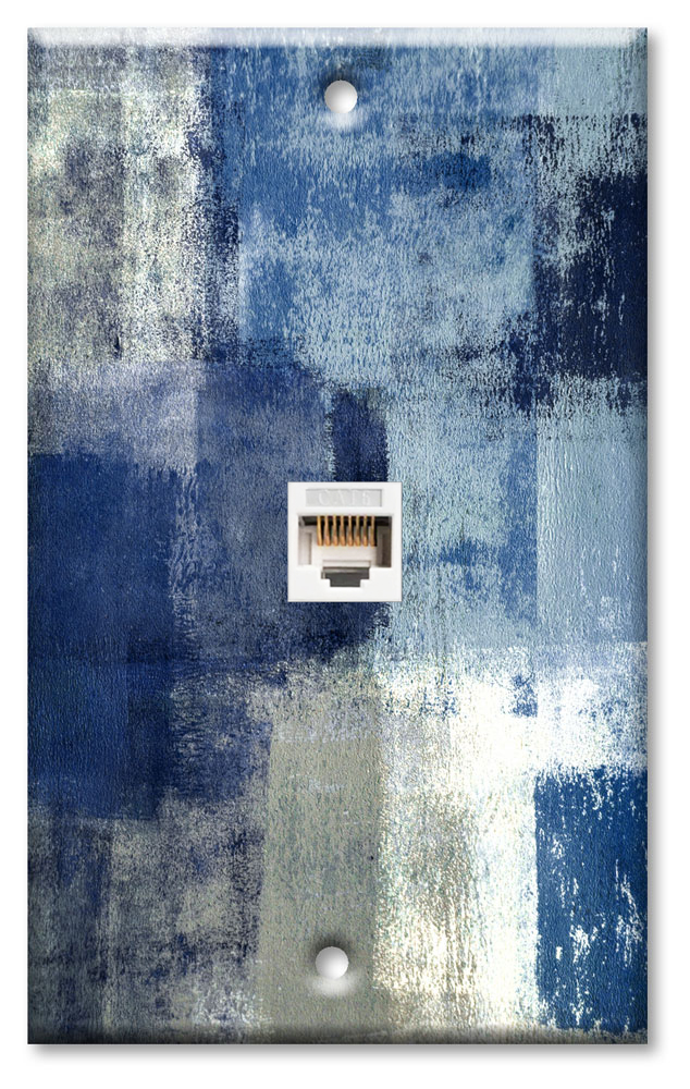 Blue and Grey Abstract Art - #8814