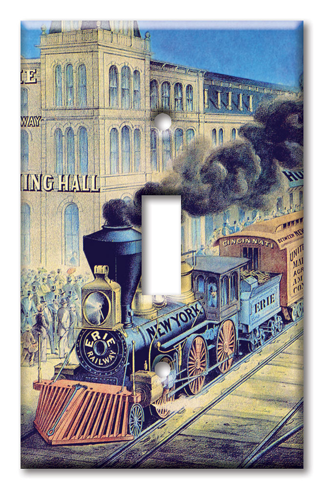 Art Plates - Decorative OVERSIZED Switch Plates & Outlet Covers - New York Train