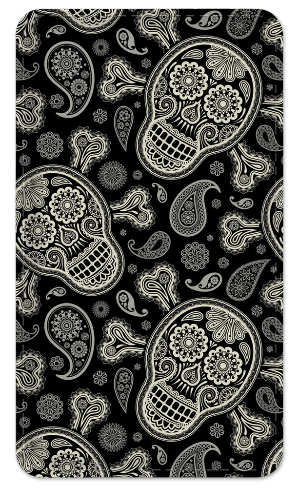 Paisley Skull and Crossbones - #940