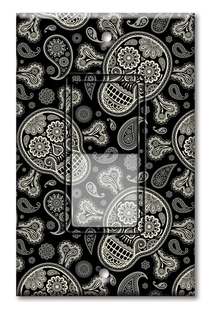 Paisley Skull and Crossbones - #940