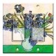 Printed Decora 2 Gang Rocker Style Switch with matching Wall Plate - Van Gogh: Vase and Irises