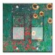 Printed Decora 2 Gang Rocker Style Switch with matching Wall Plate - Klimt: Sunflowers