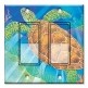 Printed Decora 2 Gang Rocker Style Switch with matching Wall Plate - Sea Turtle