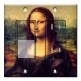 Printed 2 Gang Decora Switch - Outlet Combo with matching Wall Plate - Da Vinci: Mona Lisa