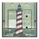 Printed 2 Gang Decora Switch - Outlet Combo with matching Wall Plate - Cape Lighthouse