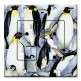 Printed 2 Gang Decora Duplex Receptacle Outlet with matching Wall Plate - Penguins II