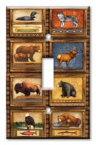 Art Plates - Decorative OVERSIZED Switch Plates & Outlet Covers - North American Animals - Image by Dan Morris