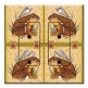 Printed 2 Gang Decora Duplex Receptacle Outlet with matching Wall Plate - Brown Frogs