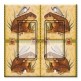 Printed Decora 2 Gang Rocker Style Switch with matching Wall Plate - Brown Frogs