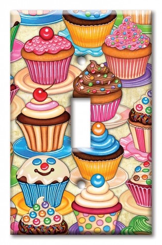 Art Plates - Decorative OVERSIZED Wall Plates & Outlet Covers - Cupcakes - Image by Dan Morris