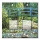 Printed Decora 2 Gang Rocker Style Switch with matching Wall Plate - Monet: Japanese Footbridge