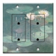 Printed 2 Gang Decora Duplex Receptacle Outlet with matching Wall Plate - Monet: Water Lilies (close up)