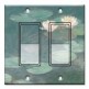Printed Decora 2 Gang Rocker Style Switch with matching Wall Plate - Monet: Water Lilies (close up)