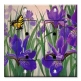 Printed 2 Gang Decora Duplex Receptacle Outlet with matching Wall Plate - Butterfly in Irises
