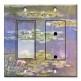 Printed 2 Gang Decora Switch - Outlet Combo with matching Wall Plate - Monet: Water Lilies