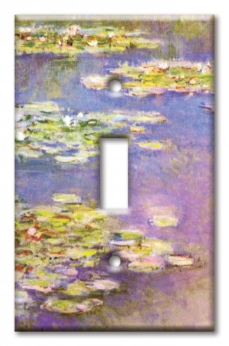 Art Plates - Decorative OVERSIZED Switch Plates & Outlet Covers - Monet: Water Lilies