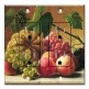 Printed 2 Gang Decora Duplex Receptacle Outlet with matching Wall Plate - Hetzel: Fruit Still Life