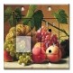 Printed 2 Gang Decora Switch - Outlet Combo with matching Wall Plate - Hetzel: Fruit Still Life