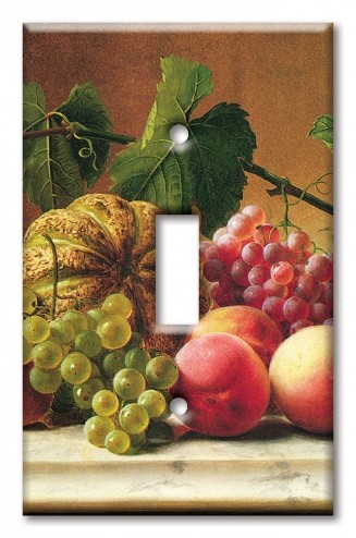 Art Plates - Decorative OVERSIZED Wall Plate - Outlet Cover - Hetzel: Fruit Still Life