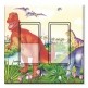 Printed Decora 2 Gang Rocker Style Switch with matching Wall Plate - Dinosaurs