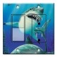 Printed 2 Gang Decora Switch - Outlet Combo with matching Wall Plate - Sharks