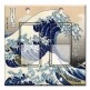 Printed Decora 2 Gang Rocker Style Switch with matching Wall Plate - Hokusai: Great Wave