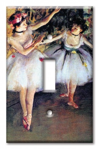 Art Plates - Decorative OVERSIZED Wall Plate - Outlet Cover - Degas: Two Dancers