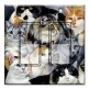 Printed Decora 2 Gang Rocker Style Switch with matching Wall Plate - Just Cats
