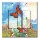 Printed Decora 2 Gang Rocker Style Switch with matching Wall Plate - Butterflies and Flowers