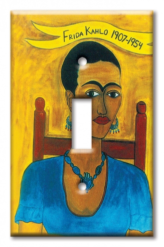 Art Plates - Decorative OVERSIZED Wall Plate - Outlet Cover - Frida