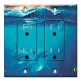 Printed 2 Gang Decora Duplex Receptacle Outlet with matching Wall Plate - Dolphins at Play
