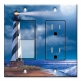 Printed 2 Gang Decora Switch - Outlet Combo with matching Wall Plate - Cape Hatteras
