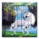 Printed 2 Gang Decora Duplex Receptacle Outlet with matching Wall Plate - Unicorn II