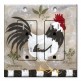 Printed 2 Gang Decora Duplex Receptacle Outlet with matching Wall Plate - Jennifer's Rooster