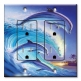 Printed 2 Gang Decora Duplex Receptacle Outlet with matching Wall Plate - Dolphins in the Wave