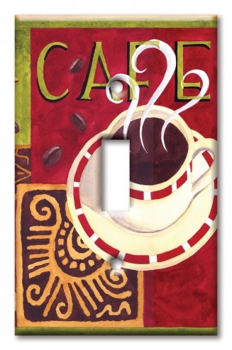 Art Plates - Decorative OVERSIZED Wall Plates & Outlet Covers - Coffee Cafe